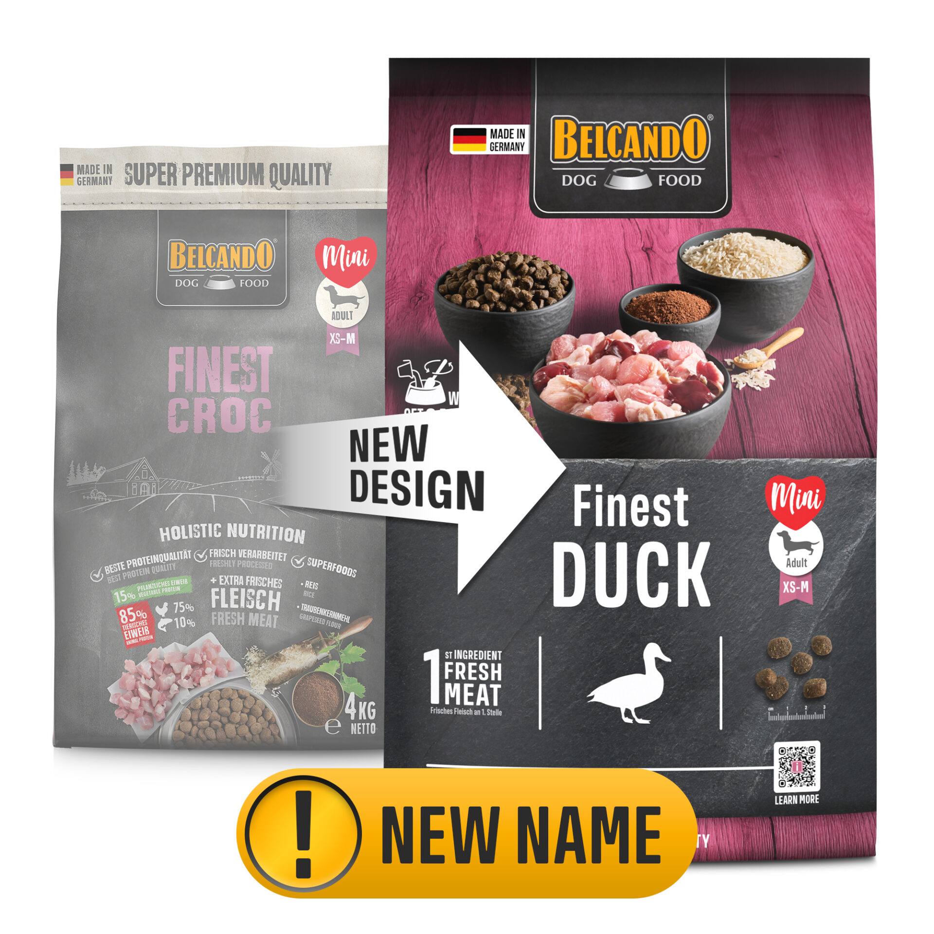 Belcando Finest Croc nieuwe naam "Finest Duck" 4 KG