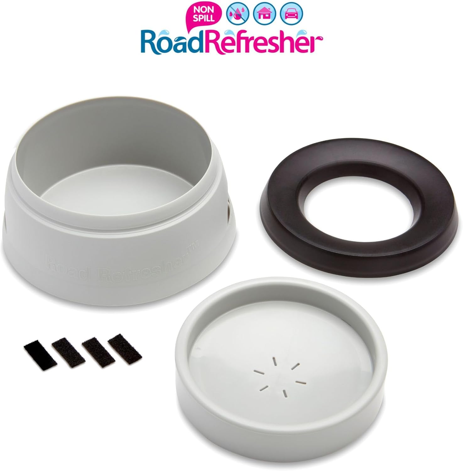 Road Refresher Prestige morsvrije waterbak/drinkbak voor huisdieren, Grijs, Large