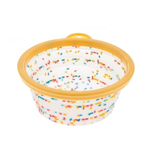 Ferribiella Confetti silicone opvouwbare voer/drinkbak, Small