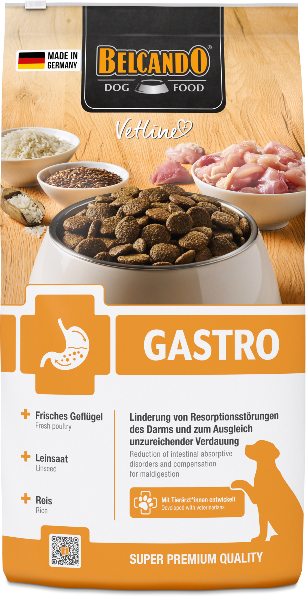 Belcando Vetline Gastro - bij: maag - darmaandoening -spijsverteringsklachten - droogvoer