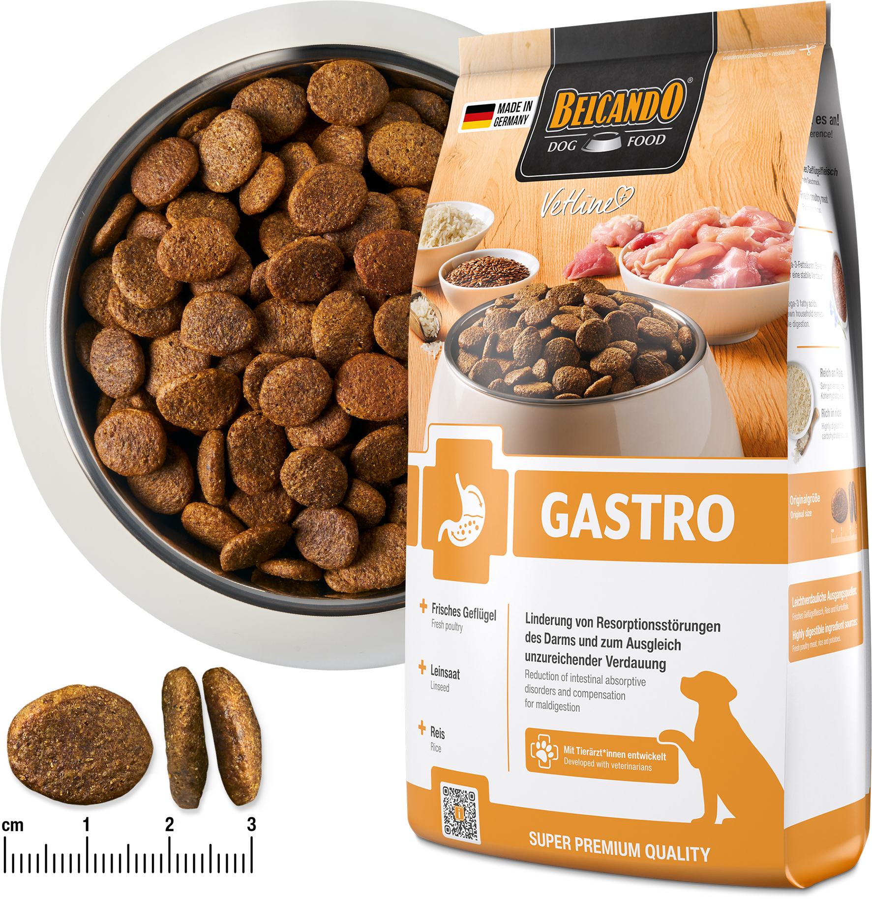 Belcando Vetline Gastro - bij: maag - darmaandoening -spijsverteringsklachten - droogvoer - 1,8 KG